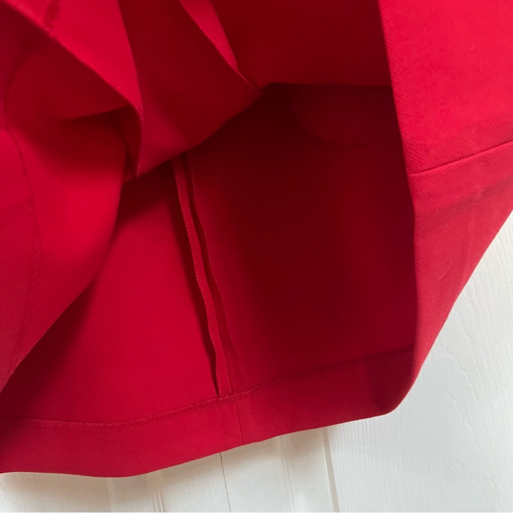 LOFT Vibrant Red Mini Skirt Size 10 - Picture 2 of 12